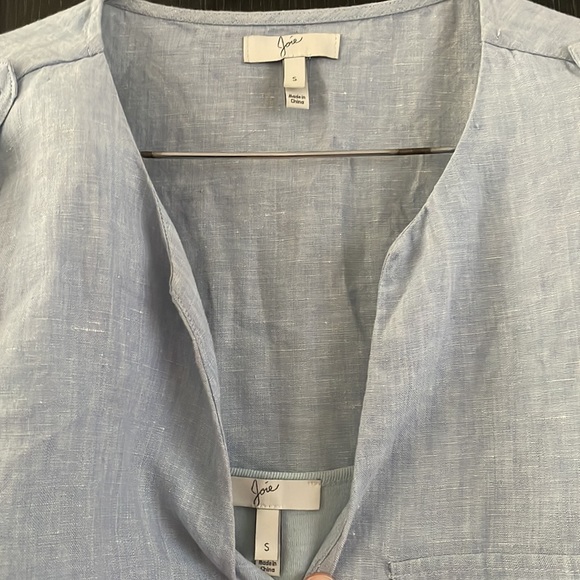 Joie - Blue linen dress with utility pockets - Picture 5 of 5